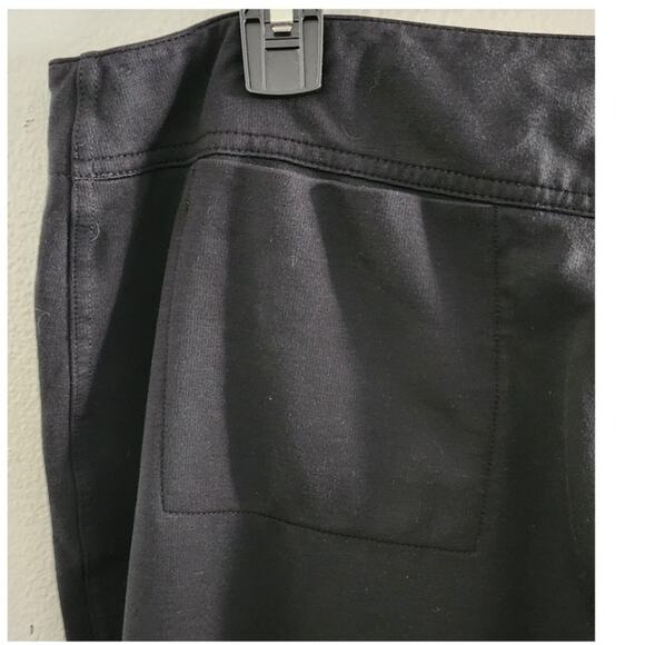 Eileen Fisher Rayon Nylon Stretch Wide Leg Ponte Pants Black Large - Picture 9 of 11